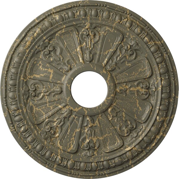 Ekena Millwork Raymond Ceiling Medallion (Canopies up to 5 1/8"), 18 1/8"OD 3 5/8"ID x 1 1/8"P, Witch Hazel Crackle CM18RAWHC - main